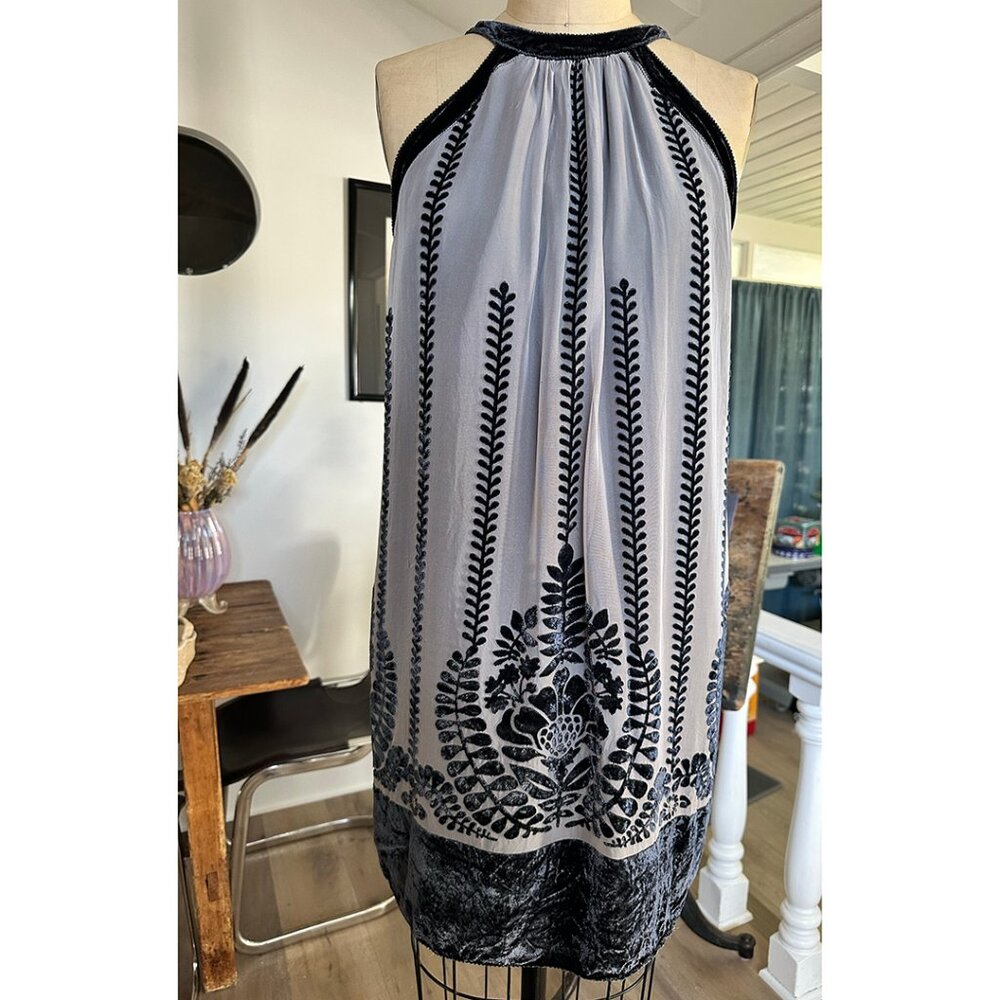 ZARA Vintage Cut Velvet party dress size 8